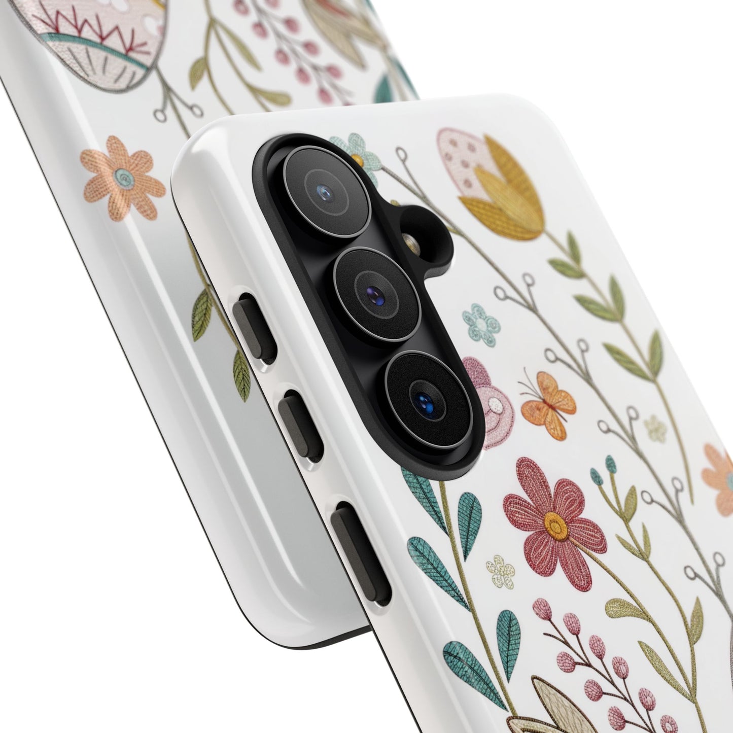 Bunny & Easter Egg Floral Tough Phone Case