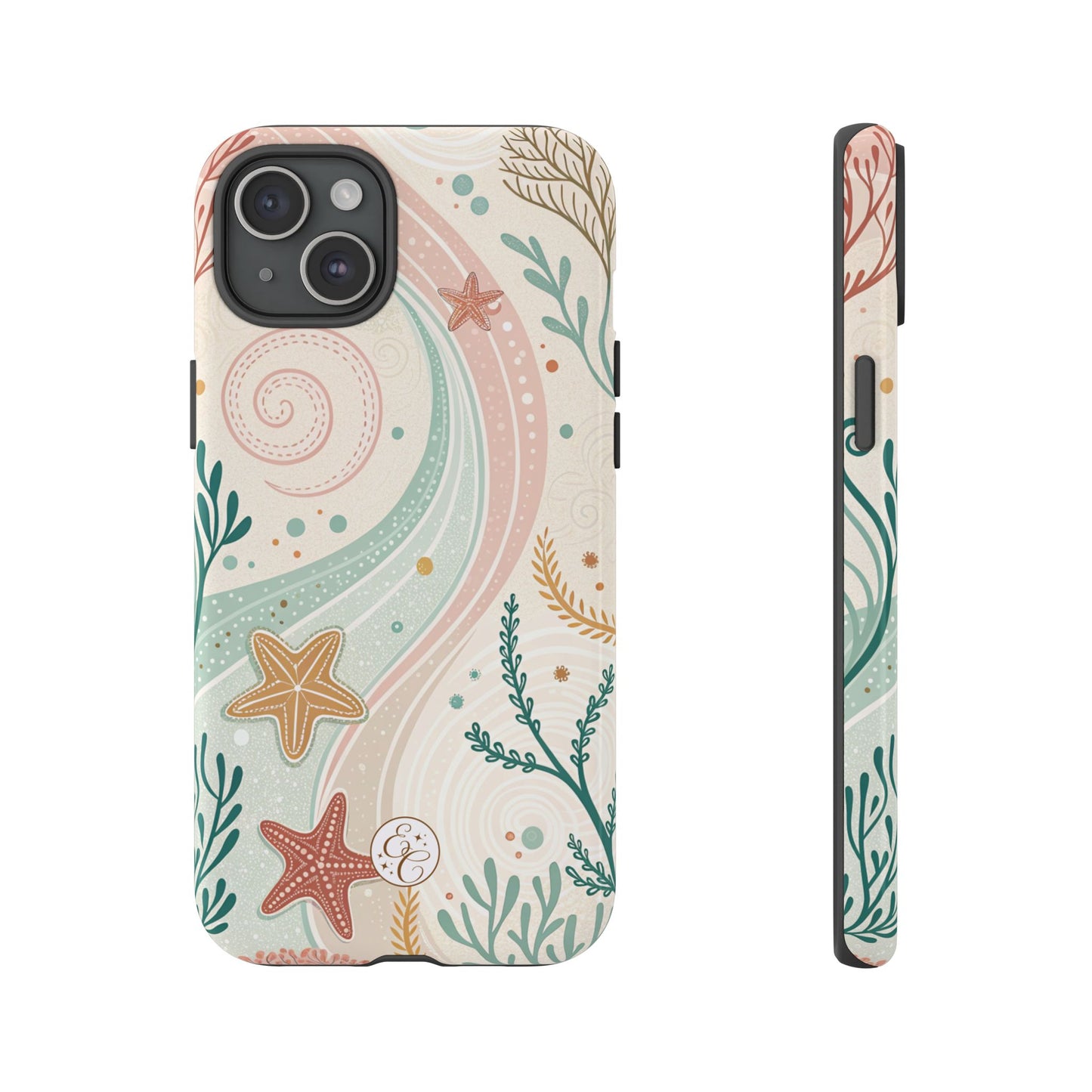 Pink Ocean Boho Doodle Tough Phone Case