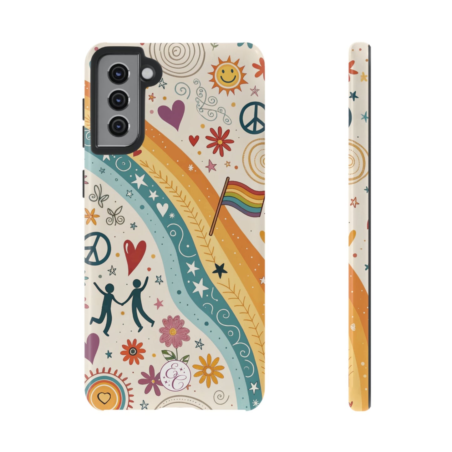 LGTBQ+ Pride Boho Doodle Tough Phone Case