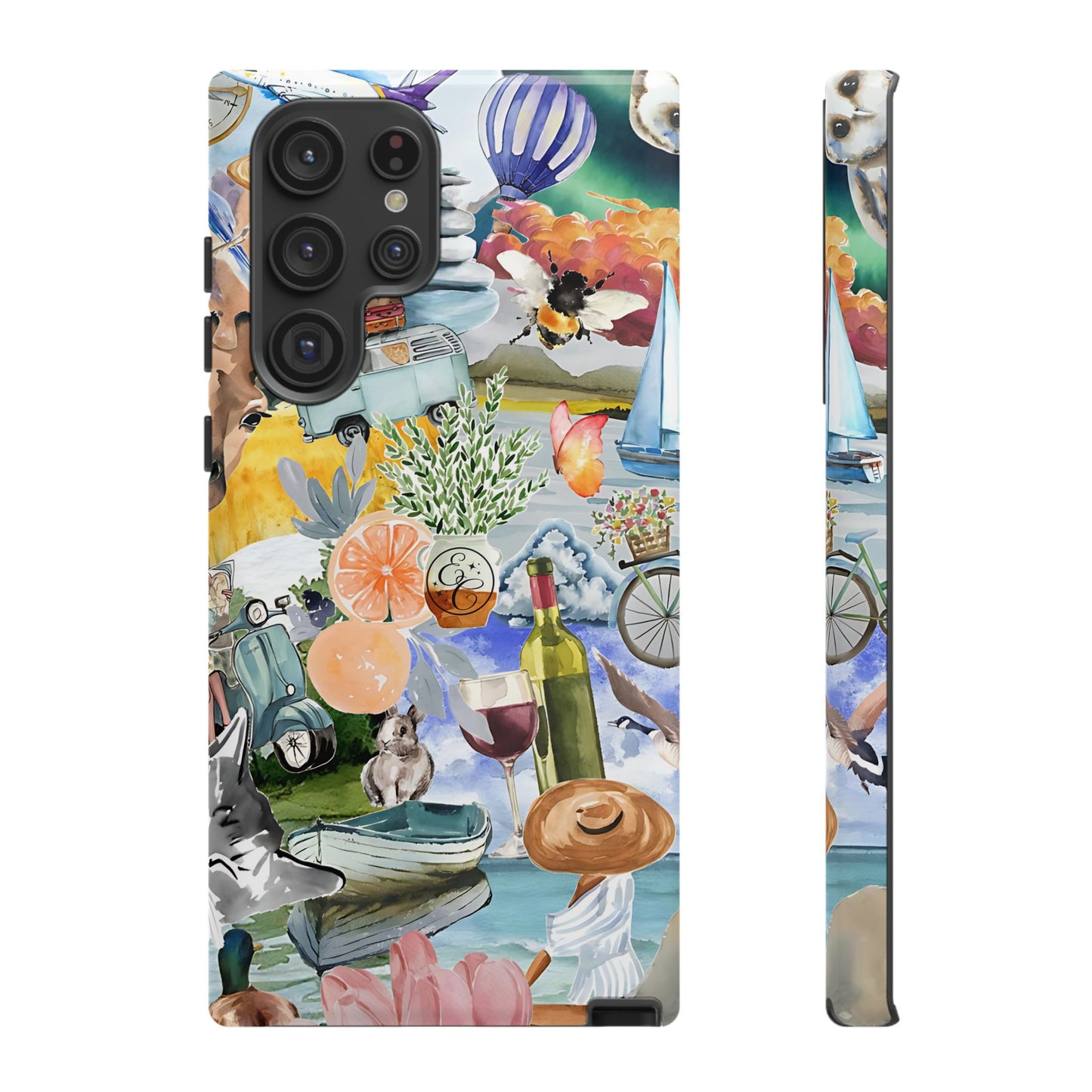 Vintage Travel Collage Tough Phone Case