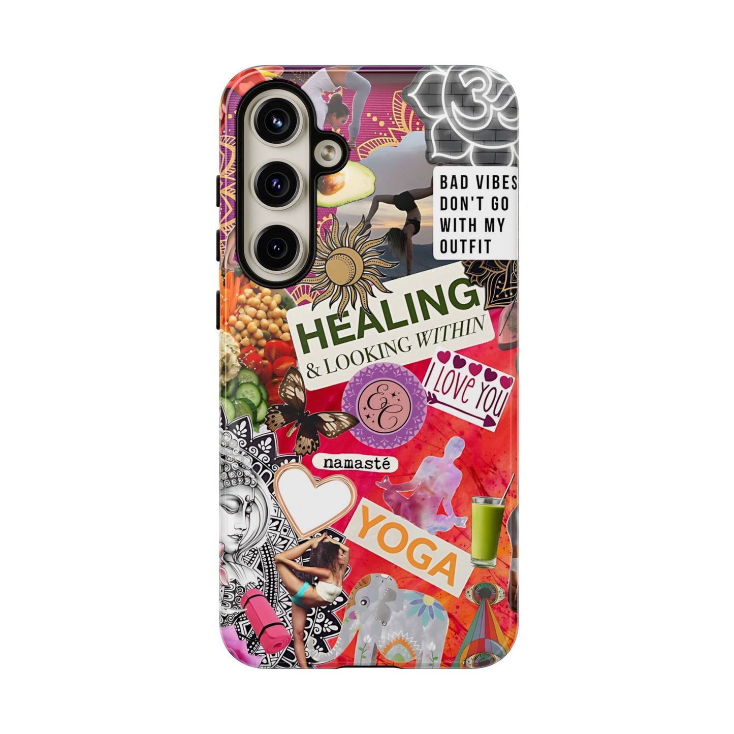 Yoga and Meditation Collage Tough Phone Case