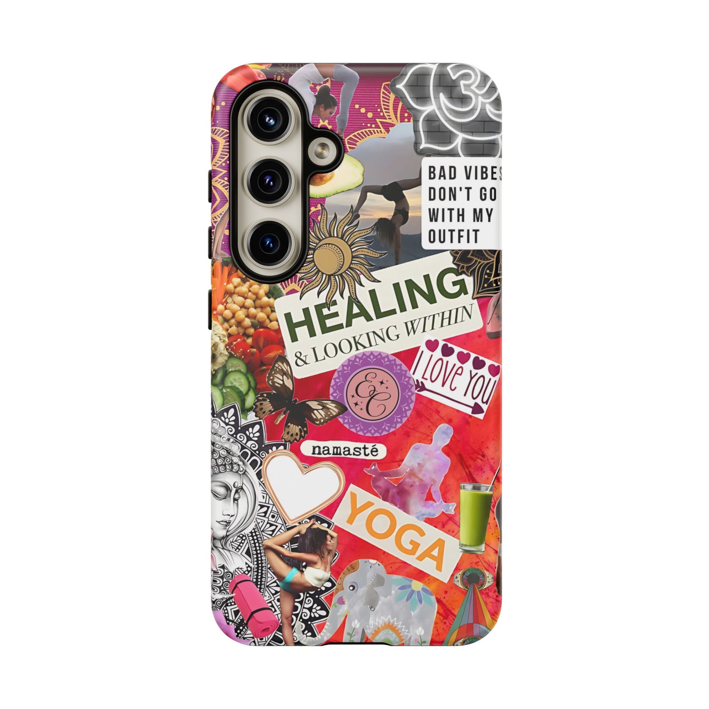 Yoga and Meditation Collage Tough Phone Case