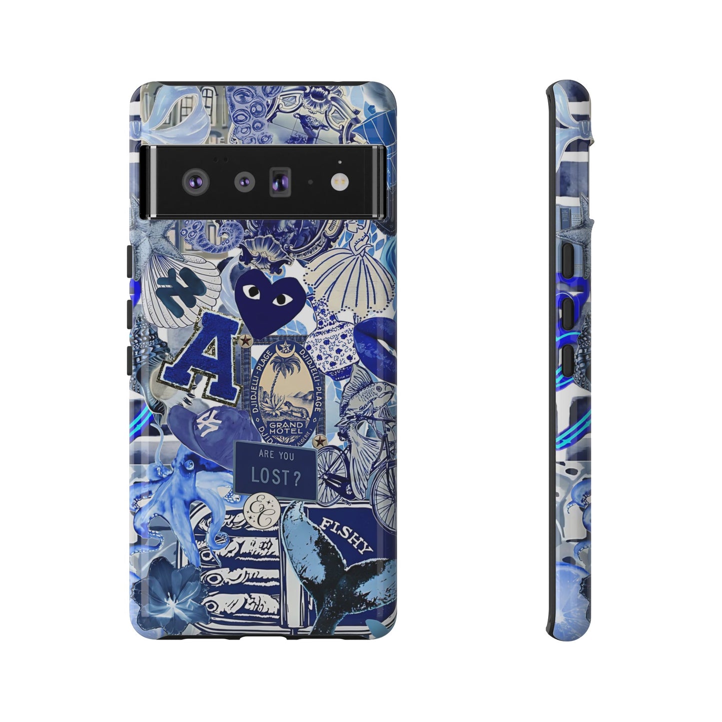 Blue Collage Tough Phone Case