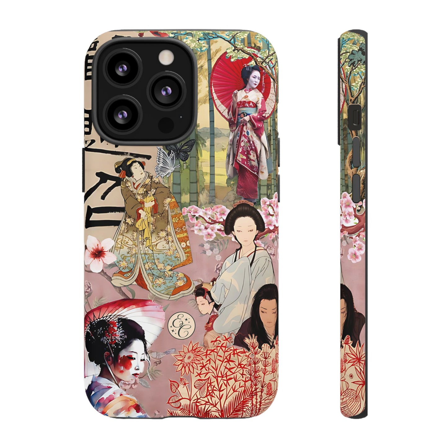 Japanese Geisha Collage Tough Phone Case