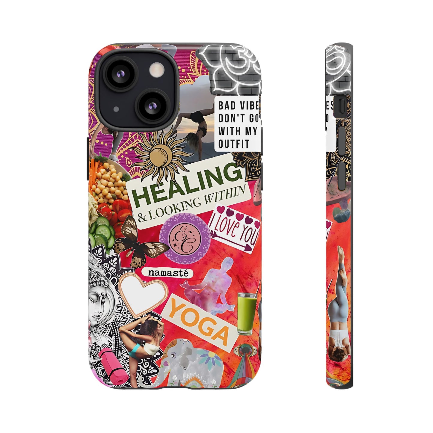 Yoga and Meditation Collage Tough Phone Case