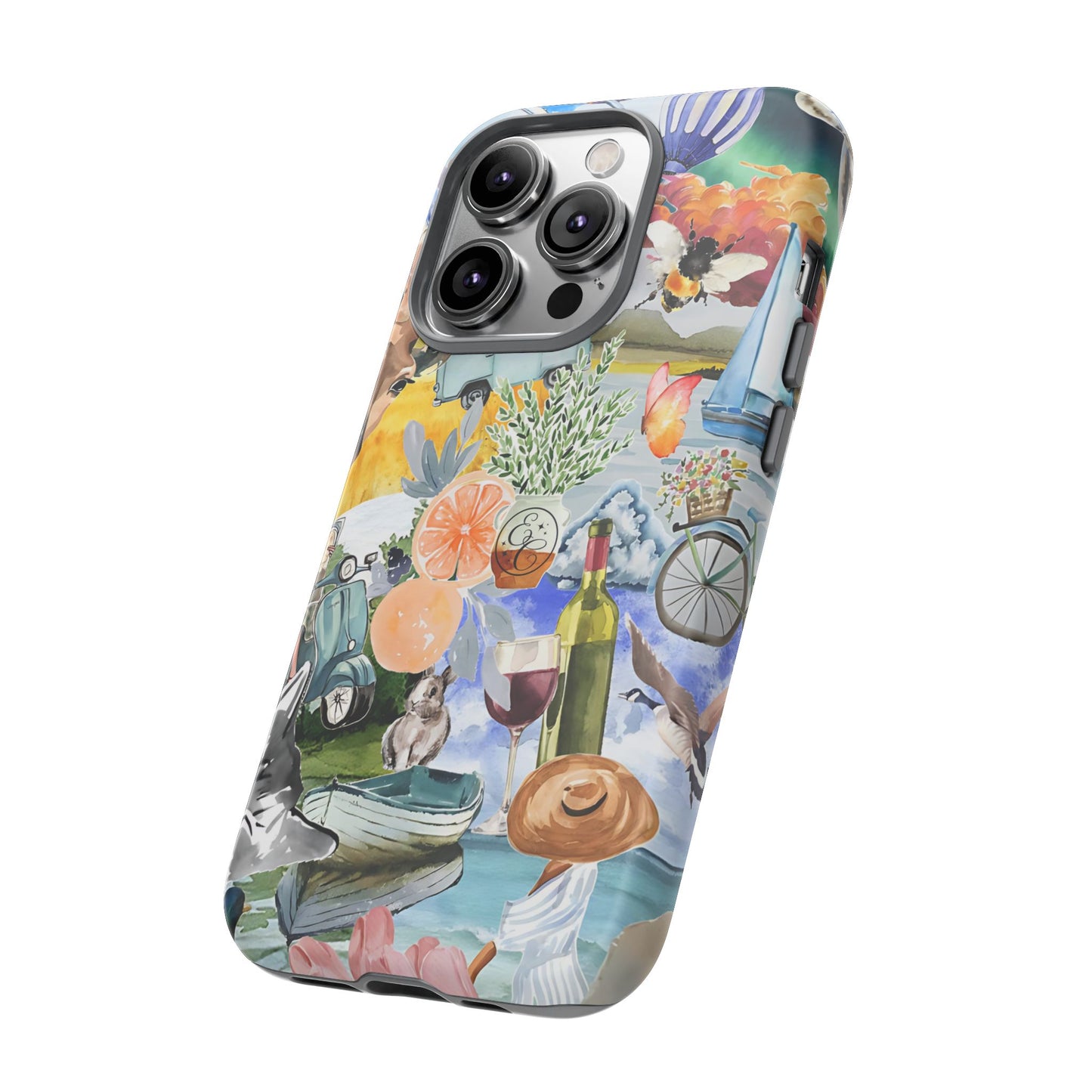 Vintage Travel Collage Tough Phone Case