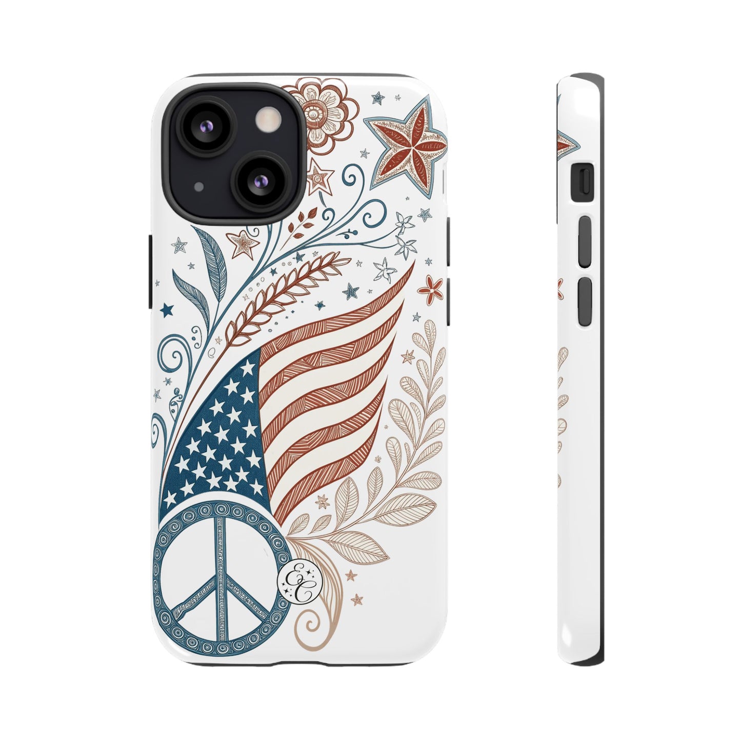 Boho American Flag Tough Phone Case
