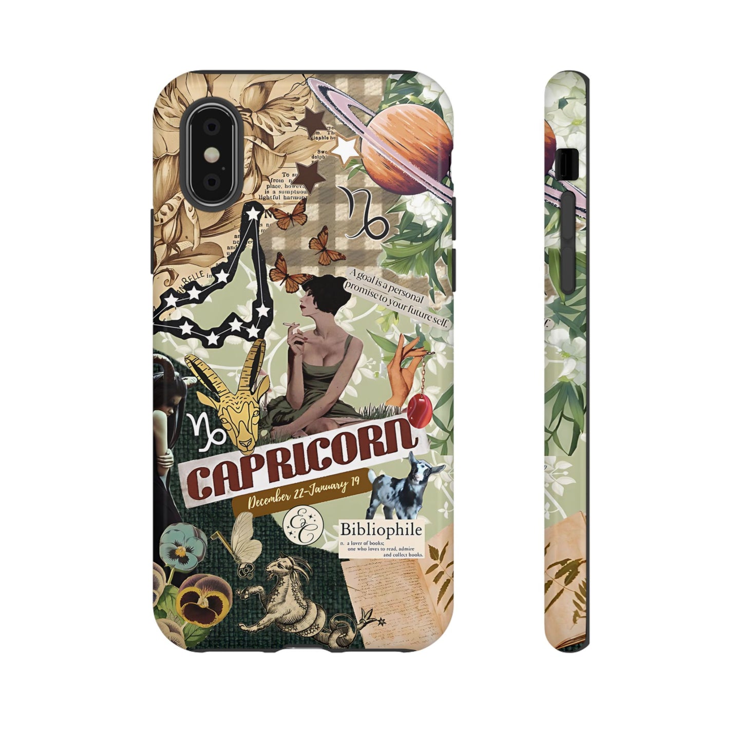Capricorn Retro Zodiac Collage Tough Phone Case