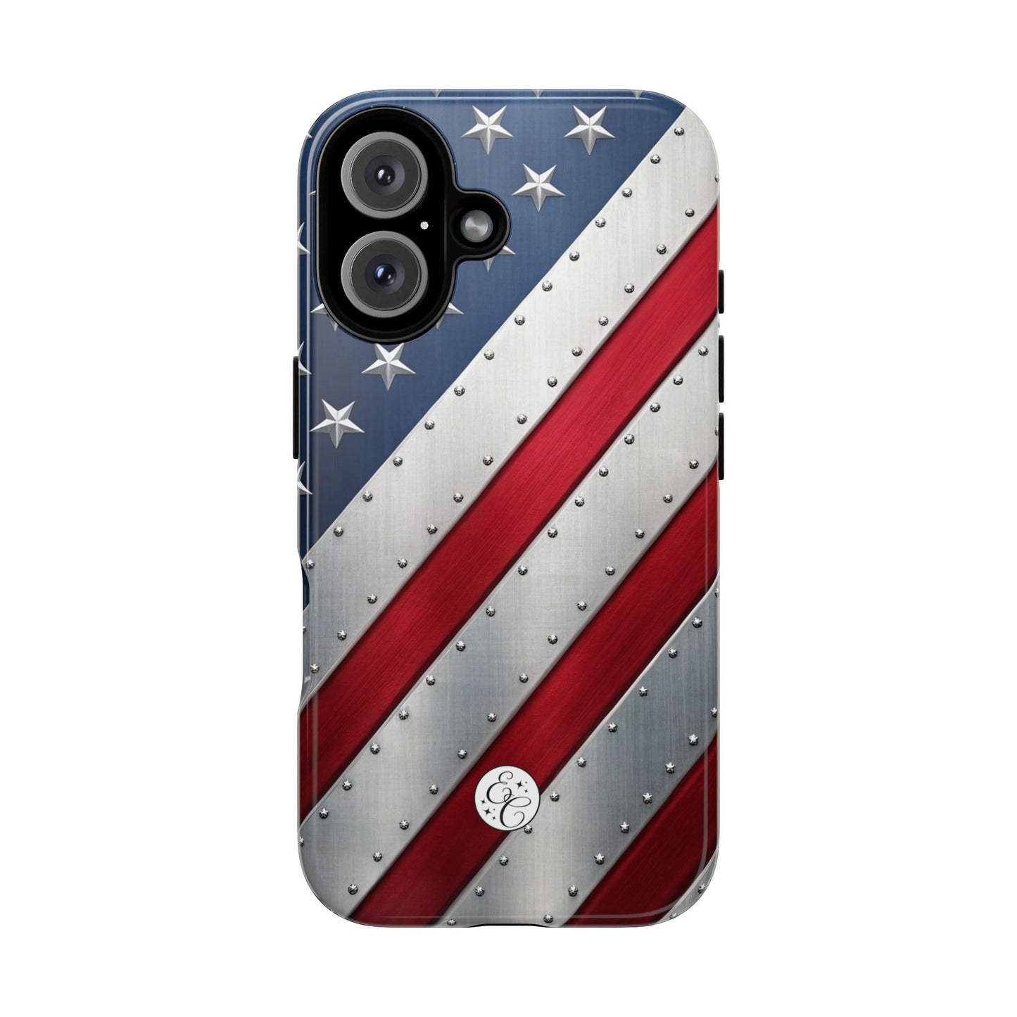 Metallic American Flag Tough Phone Case