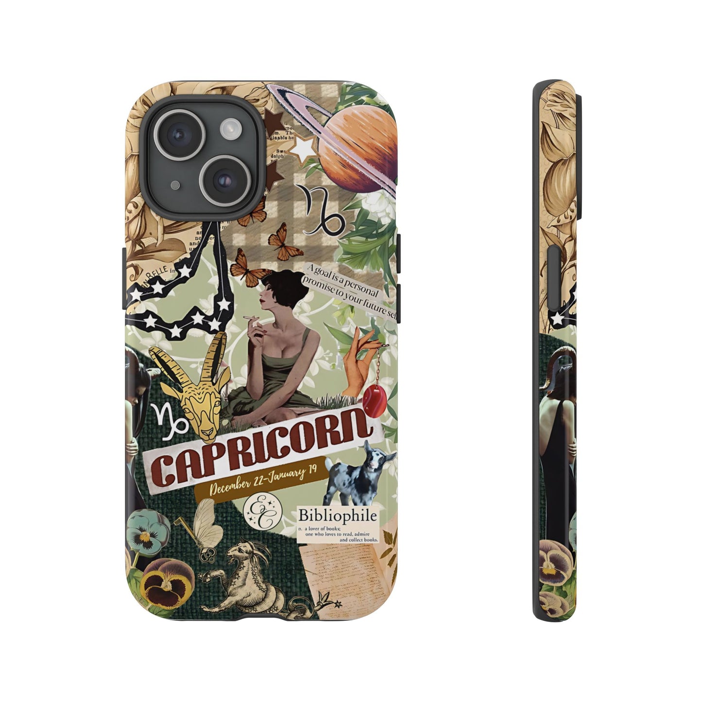 Capricorn Retro Zodiac Collage Tough Phone Case