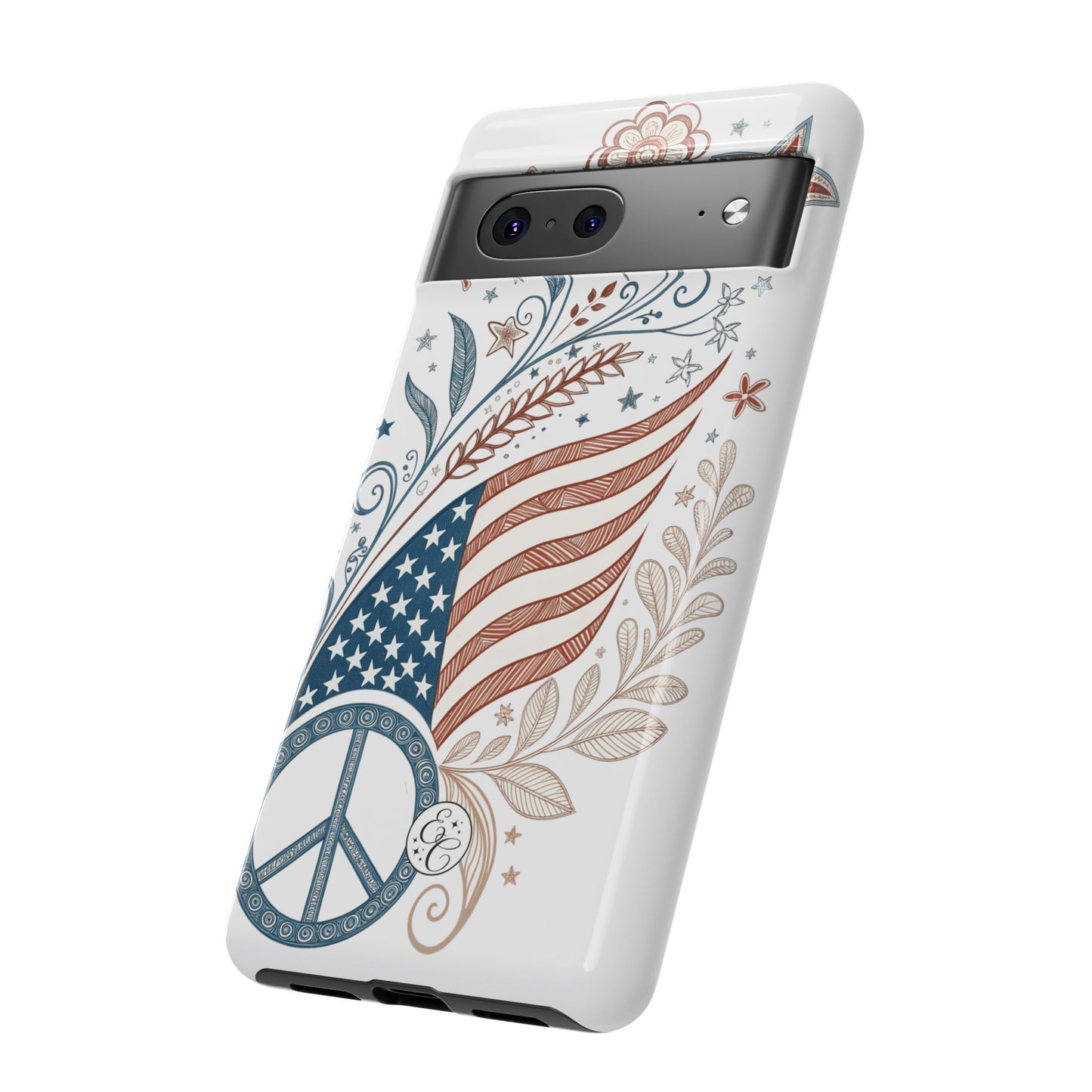 Boho American Flag Tough Phone Case