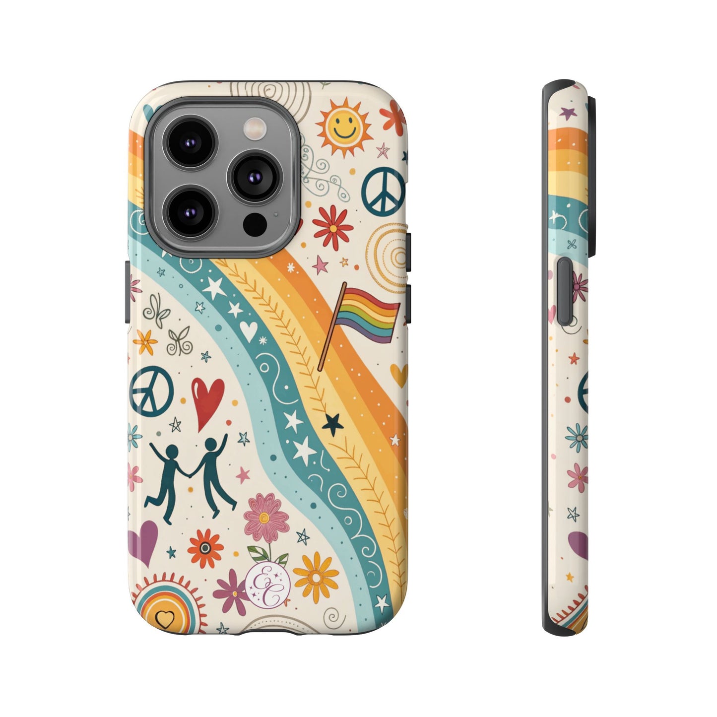LGTBQ+ Pride Boho Doodle Tough Phone Case