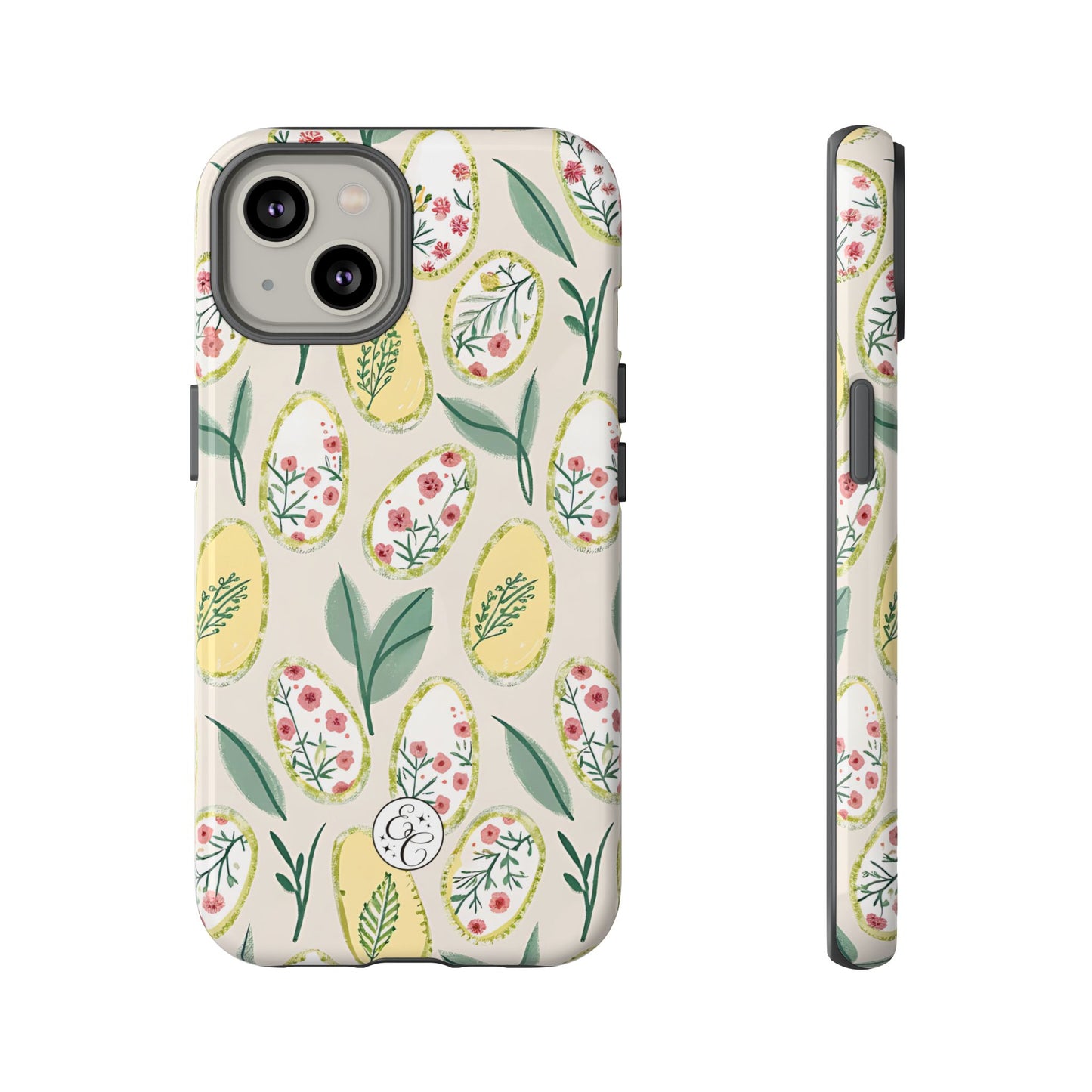 Floral Easter Egg Pattern Tough Phone Case