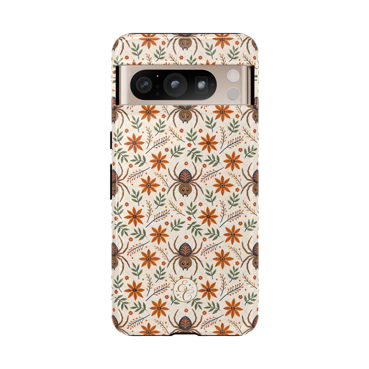 Boho Floral Spider Pattern Tough Phone Case