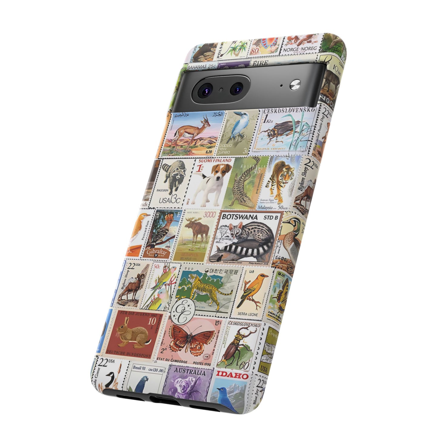 Wildlife Stamp Collage Tough Phone Case