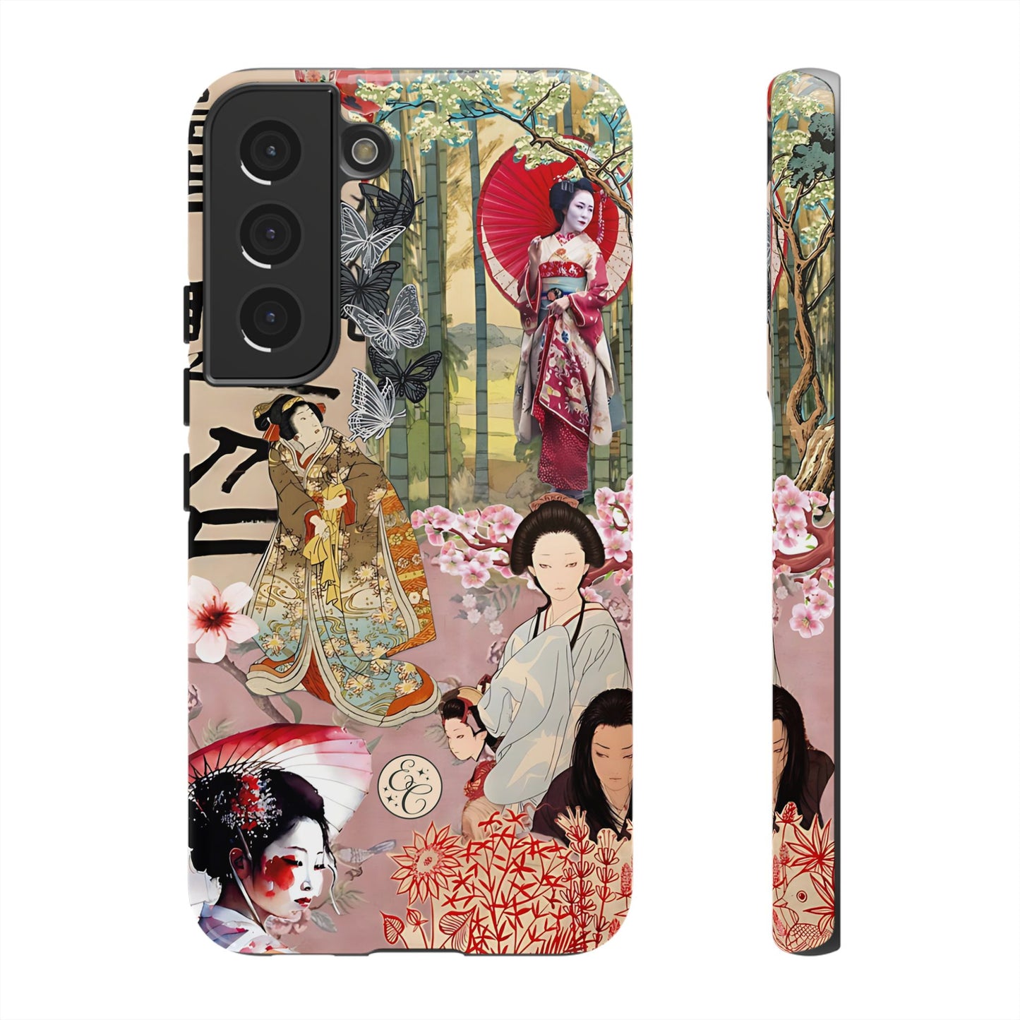 Japanese Geisha Collage Tough Phone Case