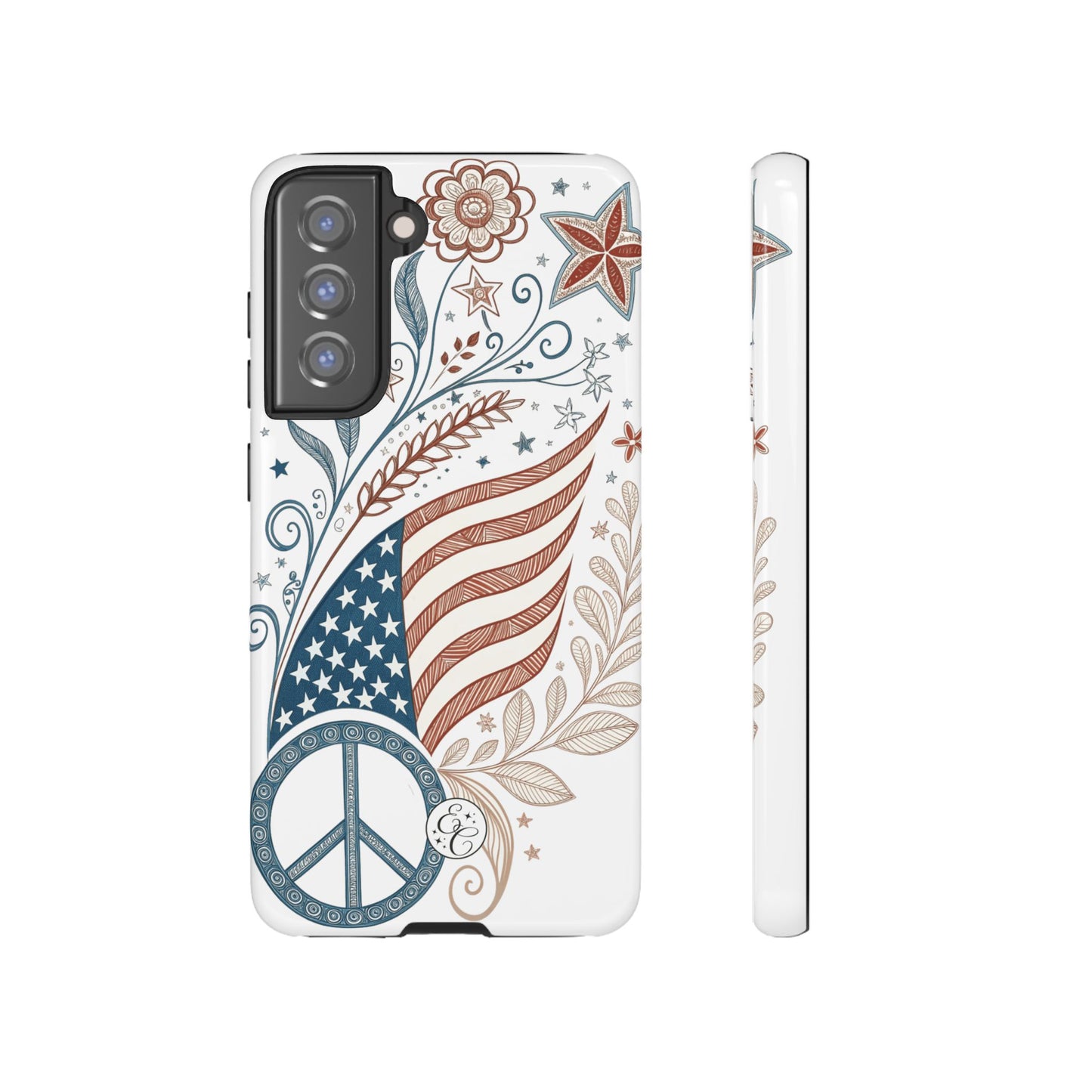 Boho American Flag Tough Phone Case