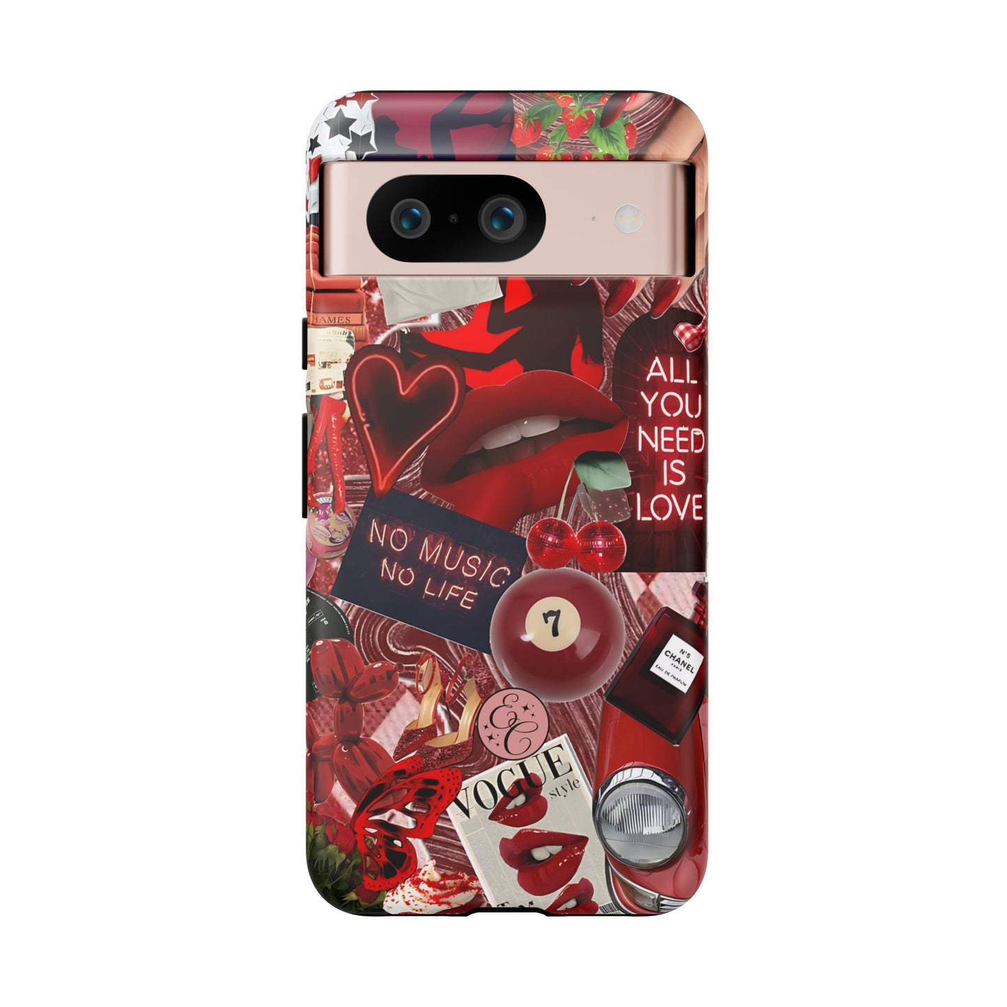 Red Aesthetic Collage Tough Phone Case