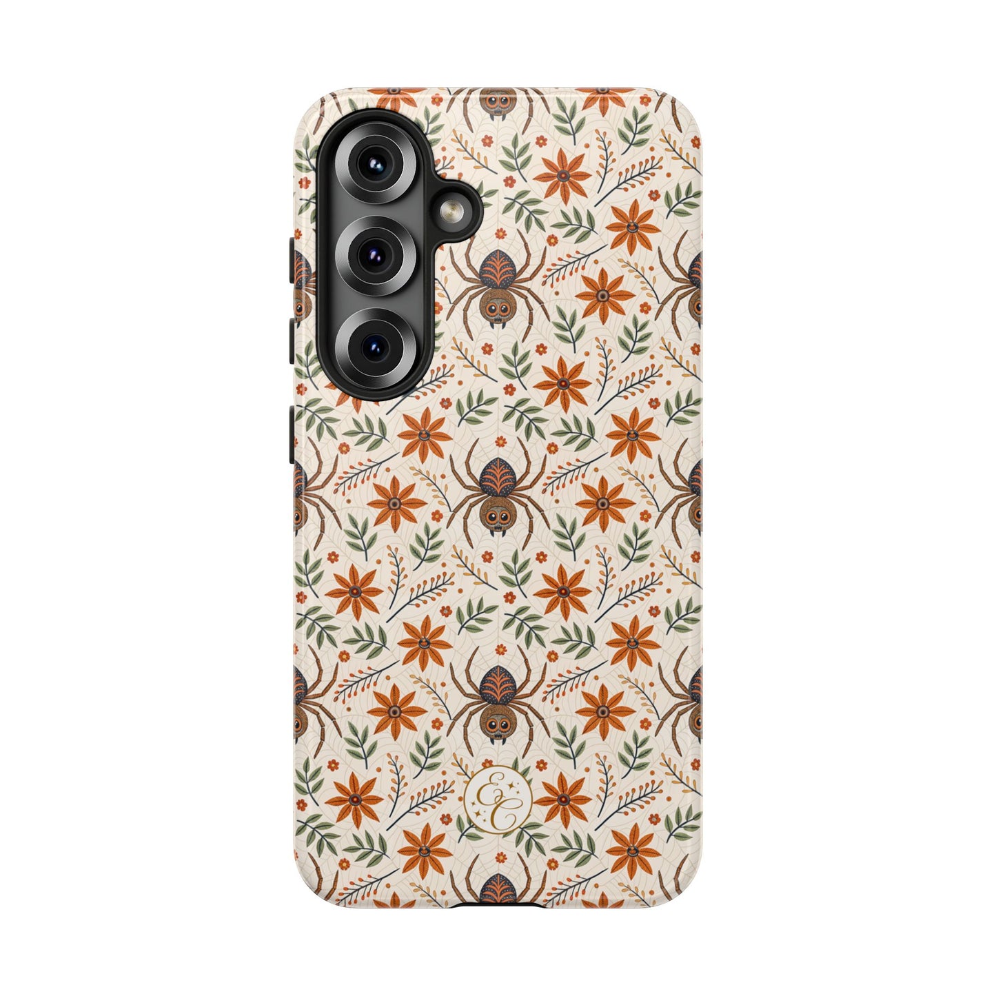 Boho Floral Spider Pattern Tough Phone Case