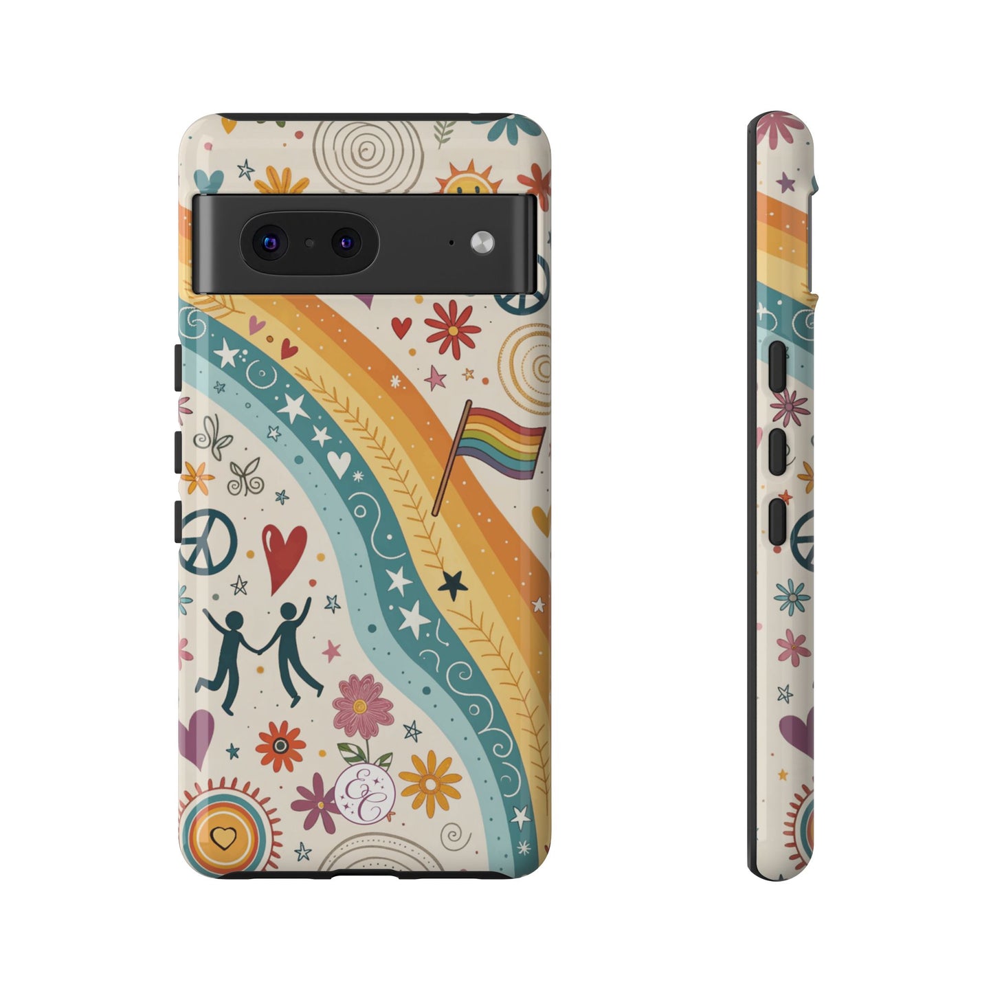 LGTBQ+ Pride Boho Doodle Tough Phone Case