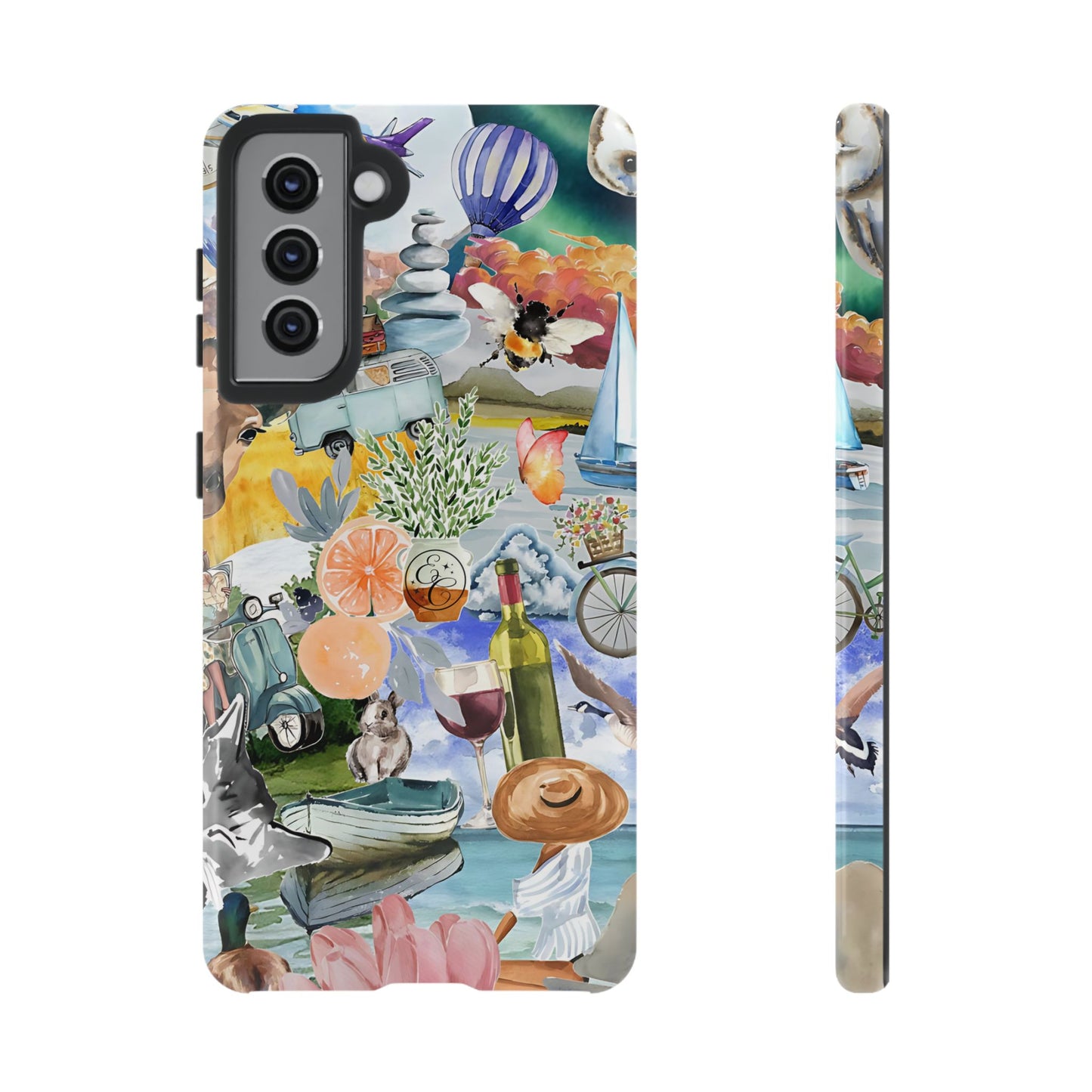 Vintage Travel Collage Tough Phone Case