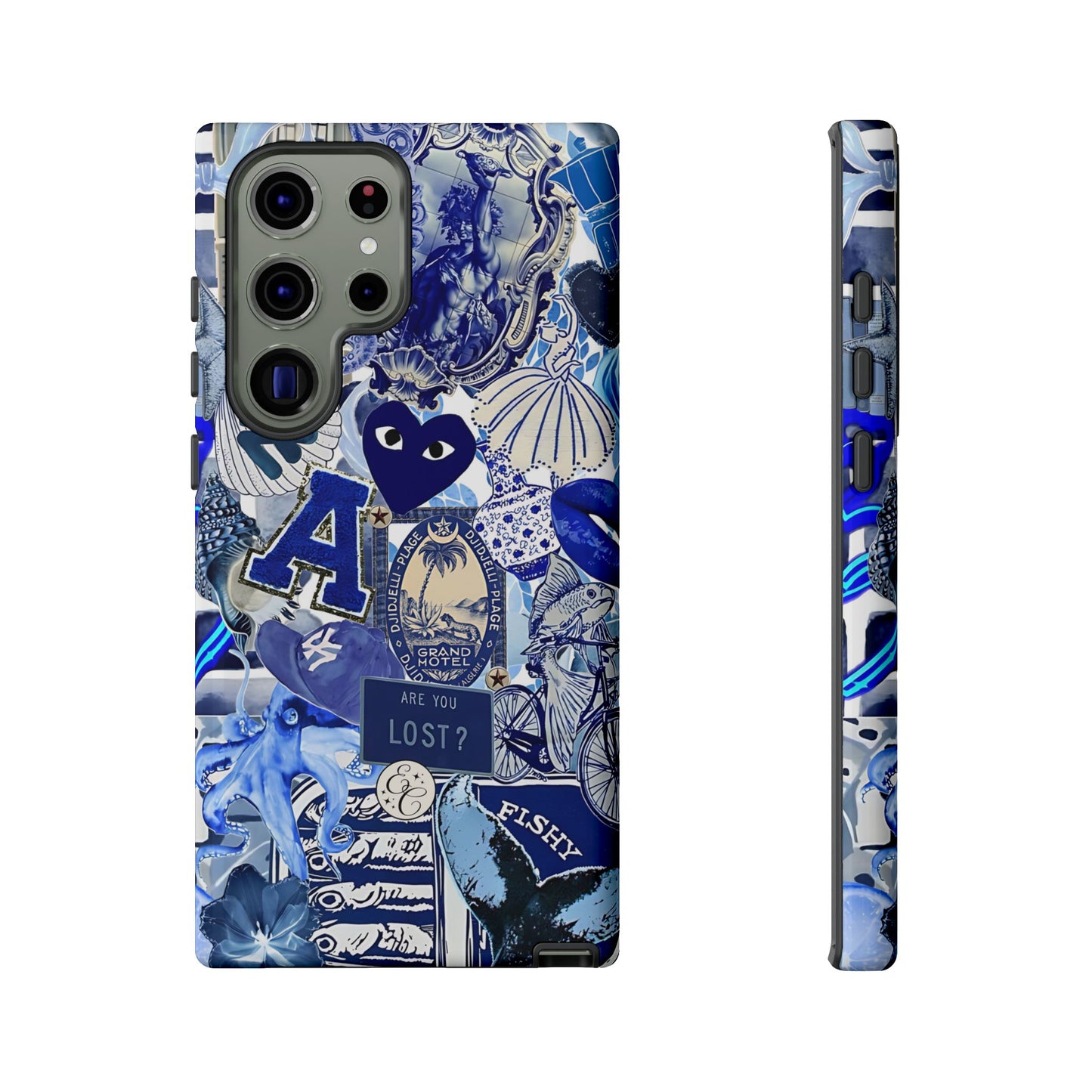 Blue Collage Tough Phone Case