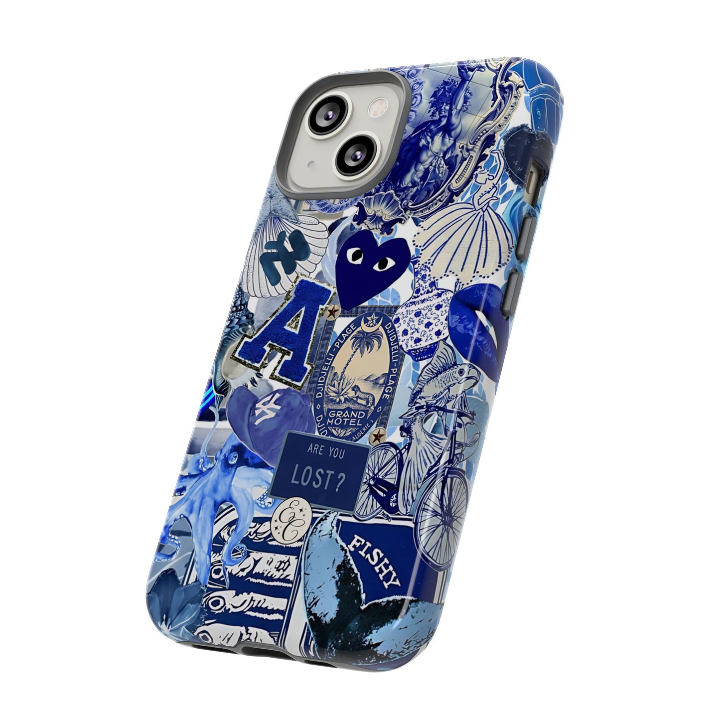 Blue Collage Tough Phone Case
