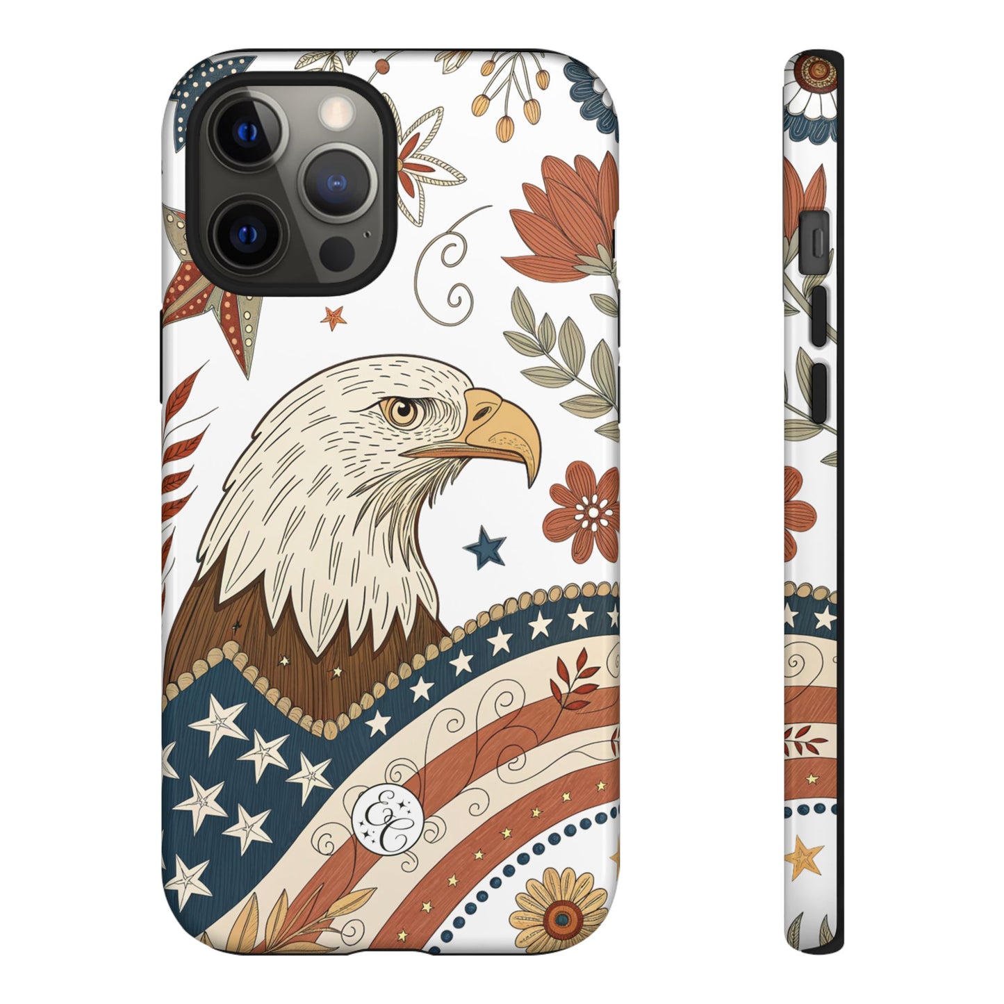 Boho Patriotic Eagle Tough Phone Case