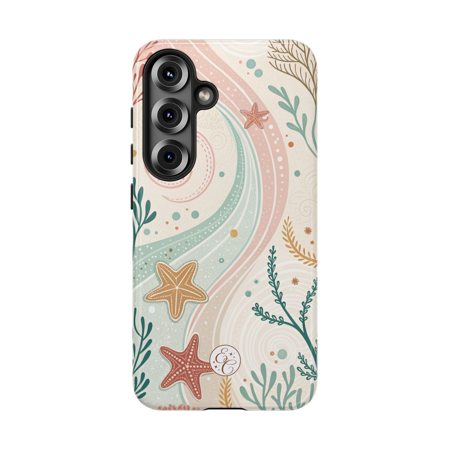 Pink Ocean Boho Doodle Tough Phone Case