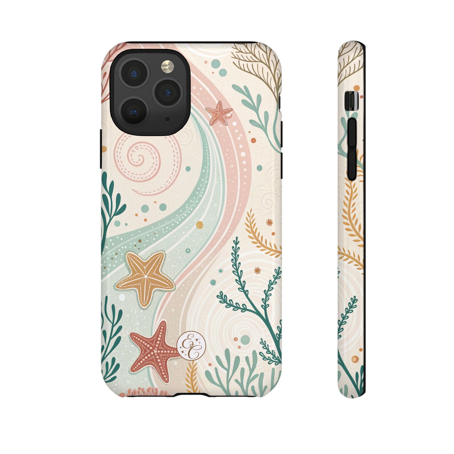 Pink Ocean Boho Doodle Tough Phone Case