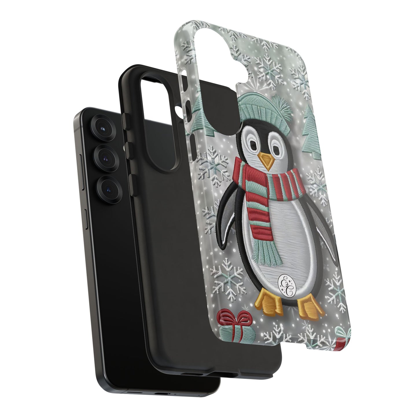 Cute Christmas Penguin Tough Phone Case