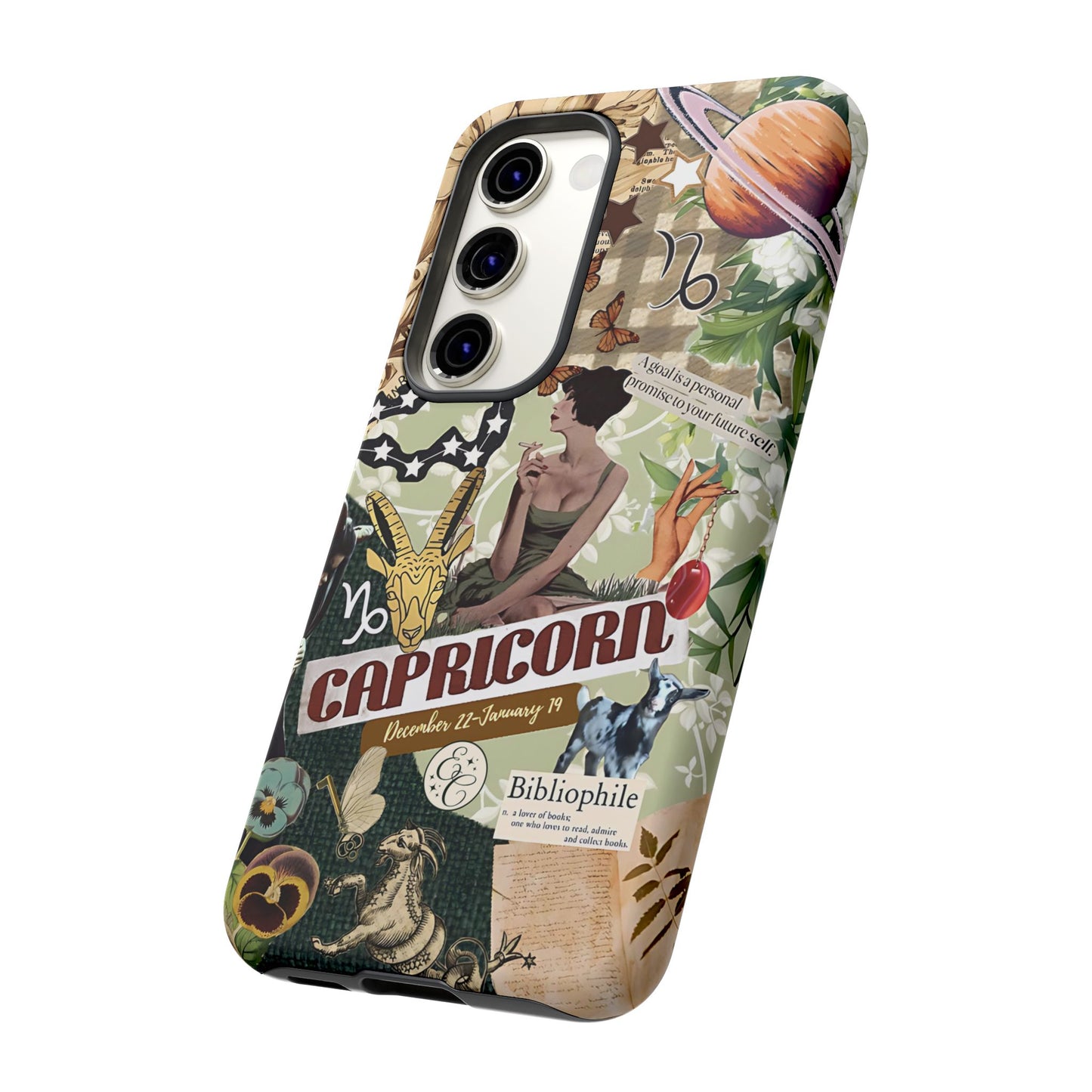 Capricorn Retro Zodiac Collage Tough Phone Case