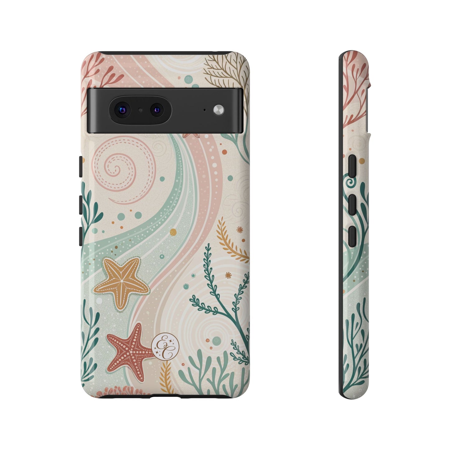 Pink Ocean Boho Doodle Tough Phone Case