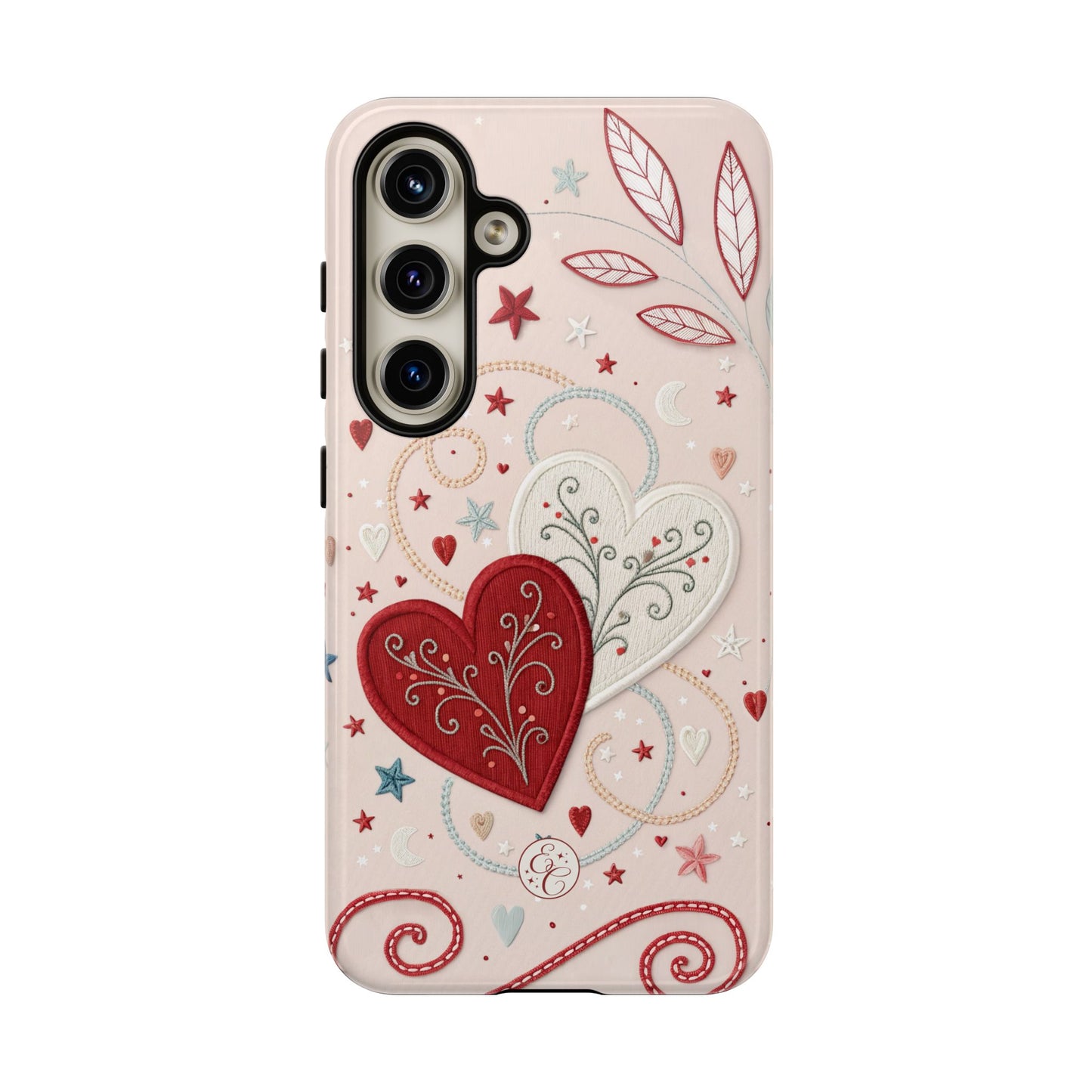 Interlinked Hearts Design Tough Phone Case