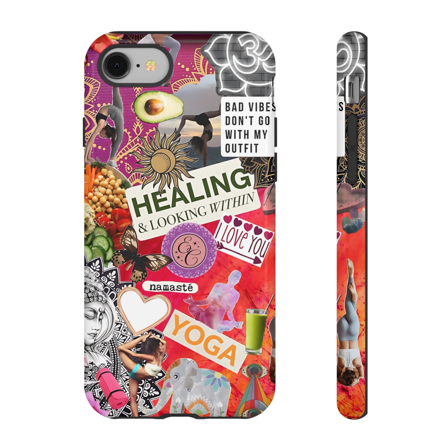 Yoga and Meditation Collage Tough Phone Case