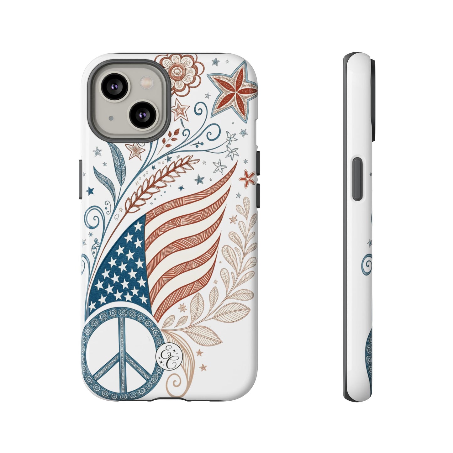 Boho American Flag Tough Phone Case
