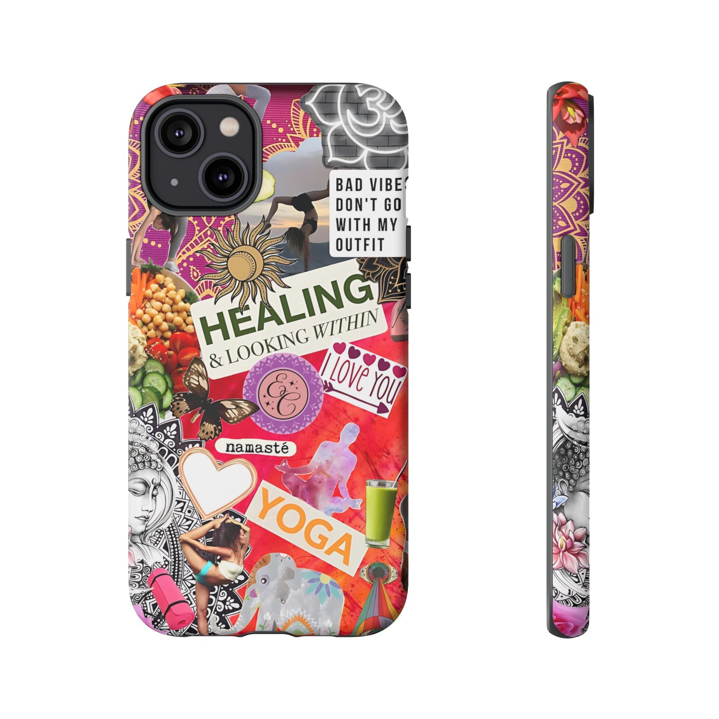 Yoga and Meditation Collage Tough Phone Case