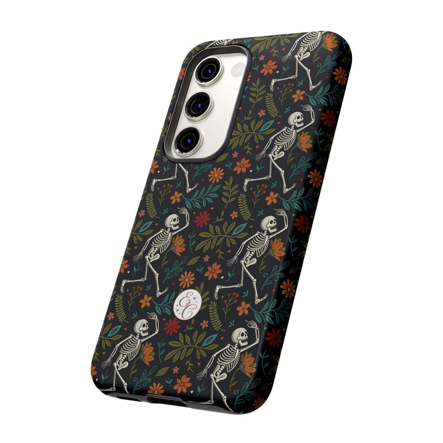 Halloween Boho Skeleton Pattern Tough Phone Case