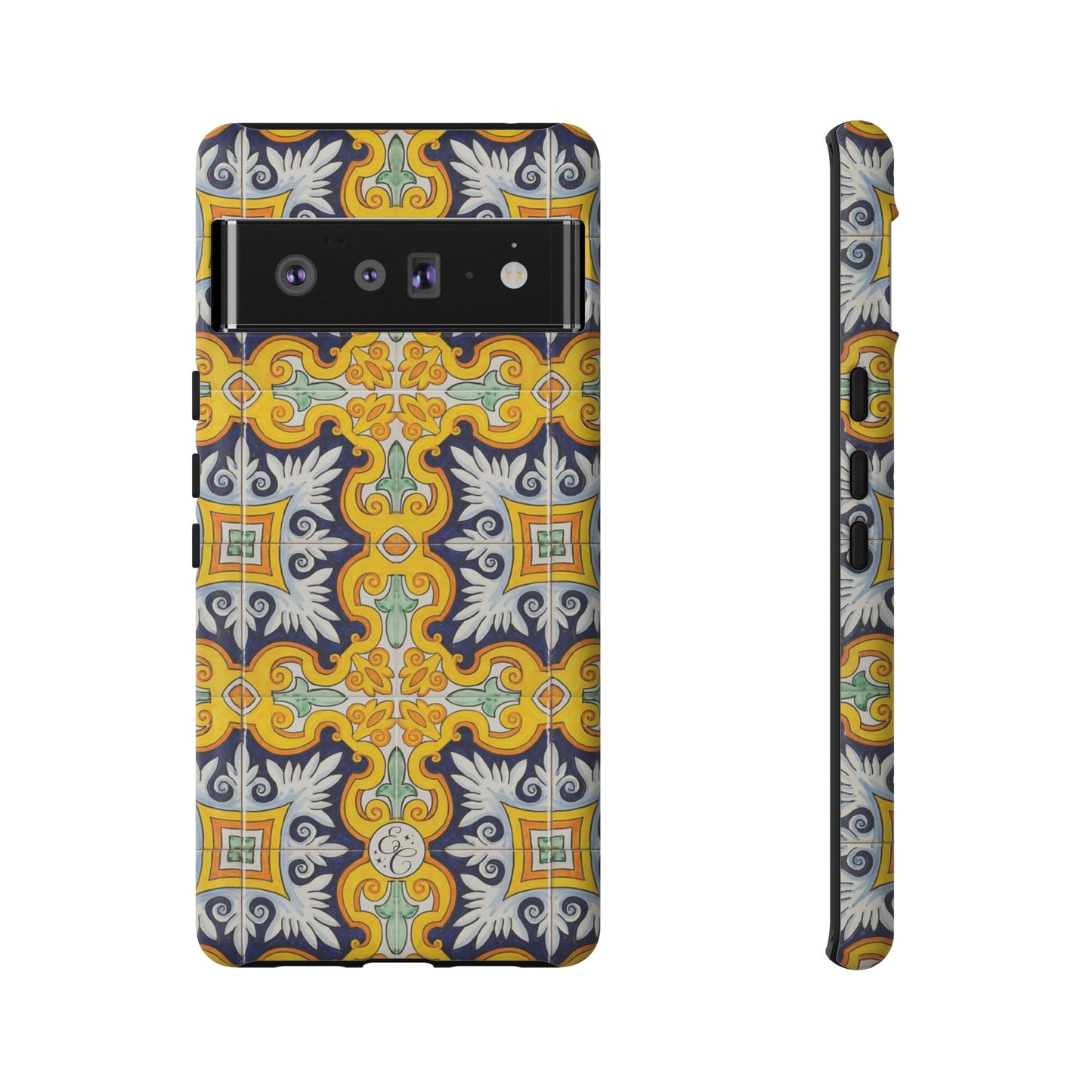 Vintage Floral Tile Tough Phone Case