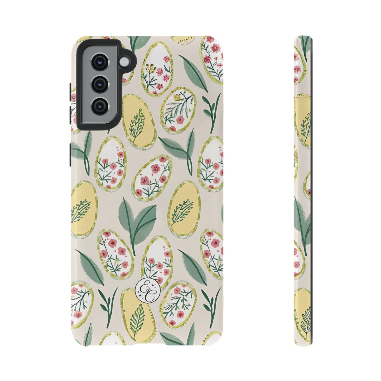 Floral Easter Egg Pattern Tough Phone Case