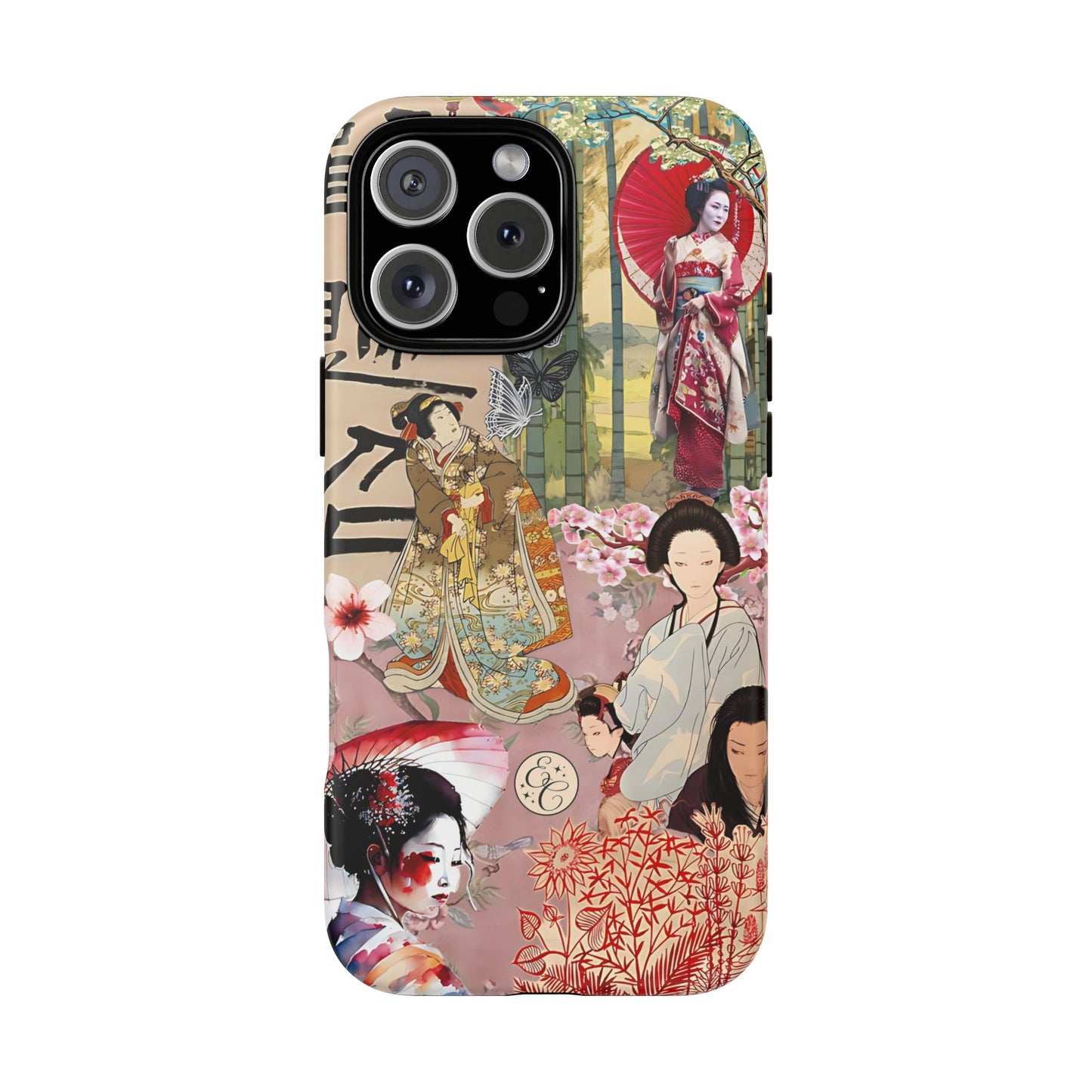 Japanese Geisha Collage Tough Phone Case