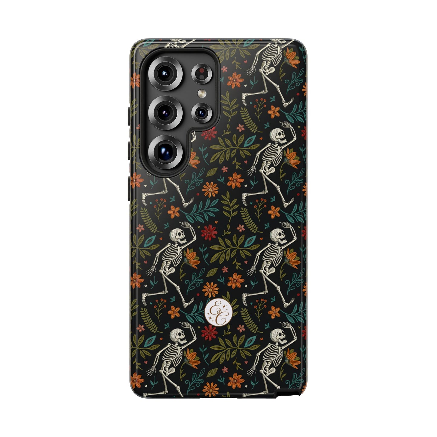 Halloween Boho Skeleton Pattern Tough Phone Case