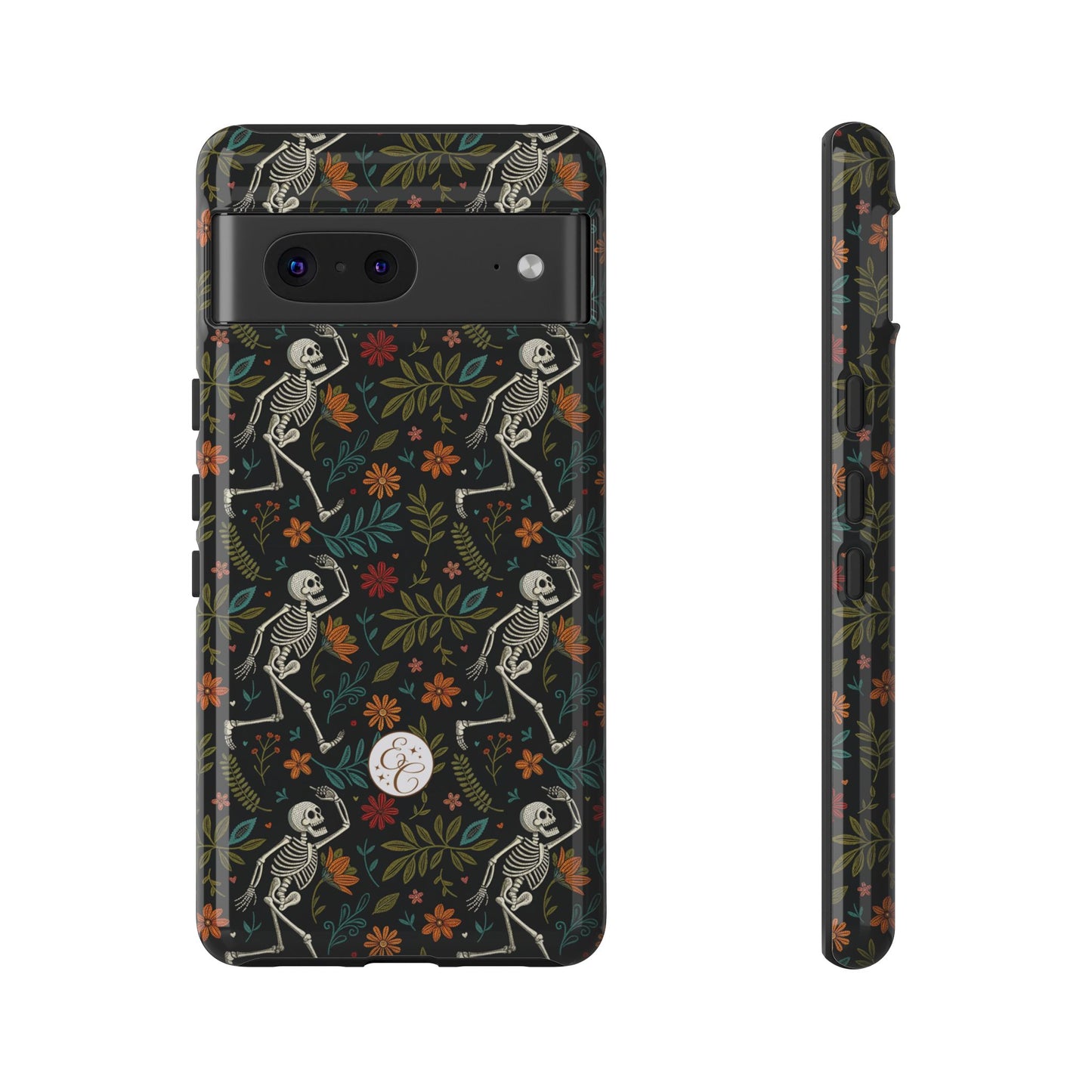 Halloween Boho Skeleton Pattern Tough Phone Case