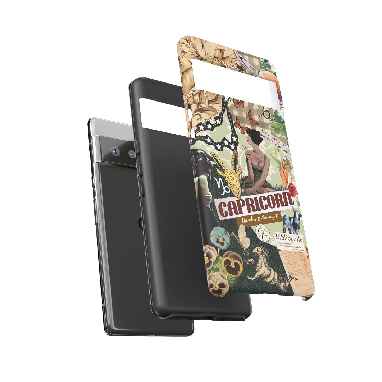 Capricorn Retro Zodiac Collage Tough Phone Case