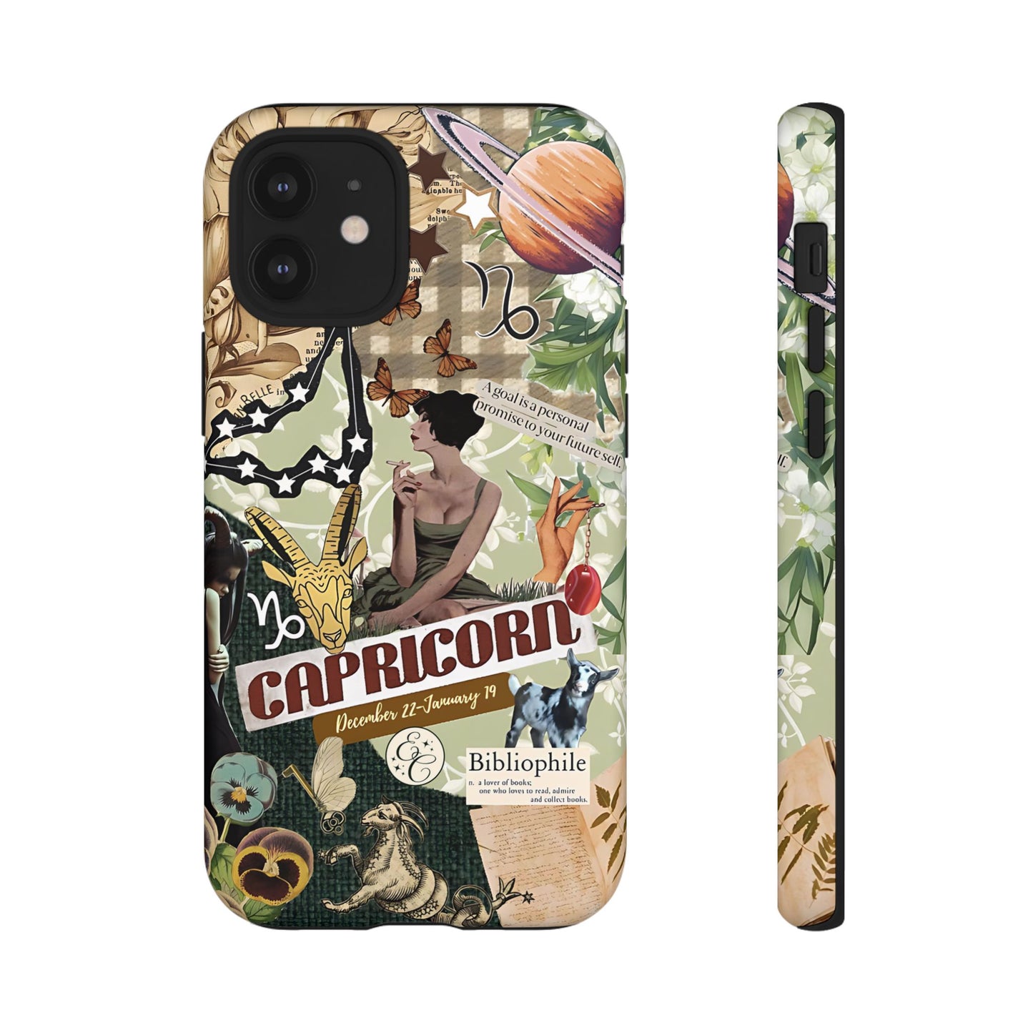 Capricorn Retro Zodiac Collage Tough Phone Case