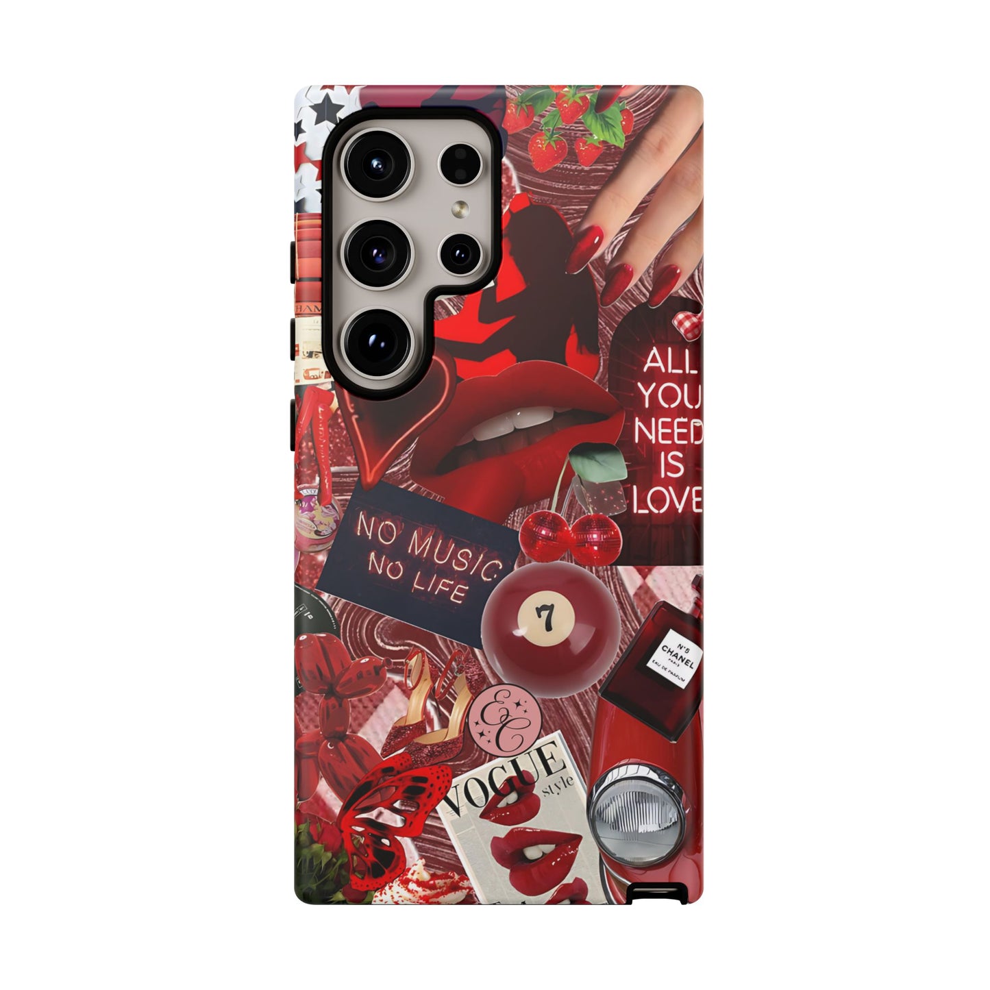 Red Aesthetic Collage Tough Phone Case