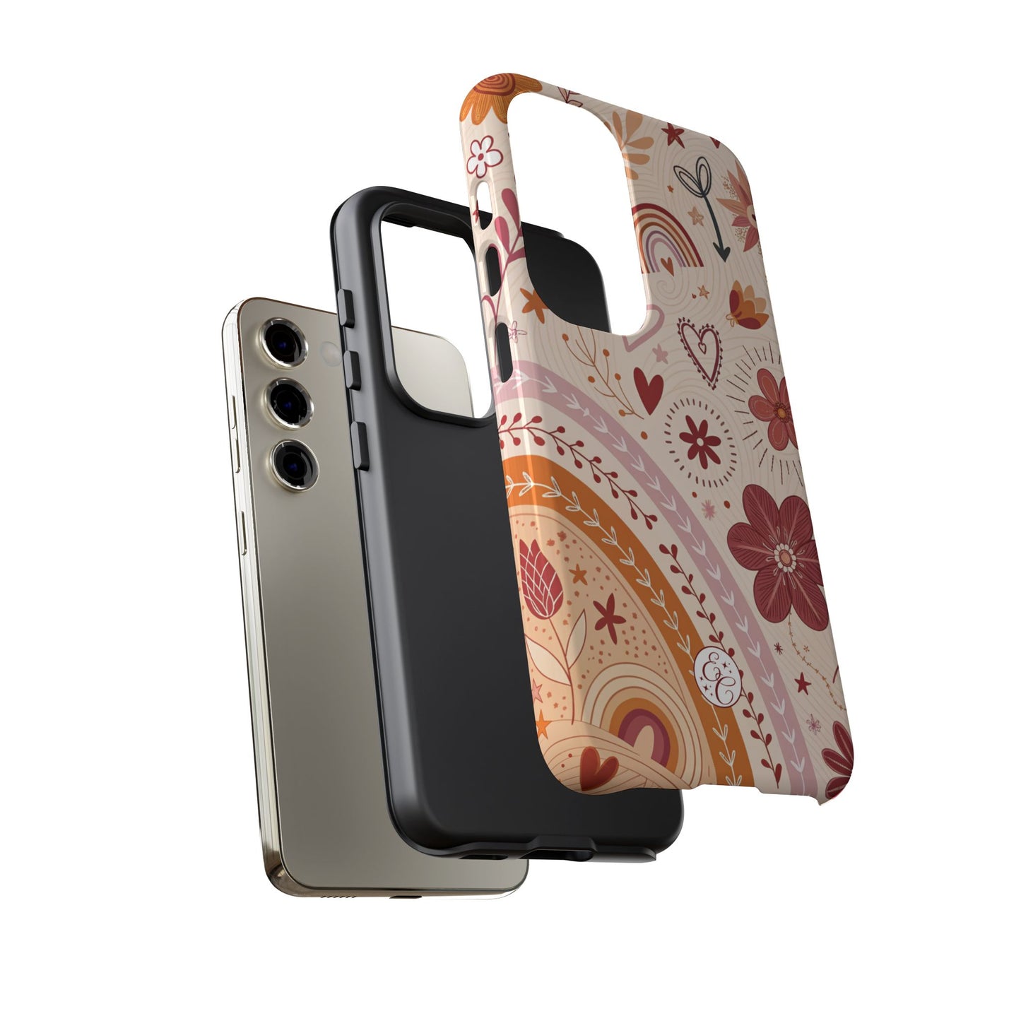 Lesbian Boho Doodle Tough Phone Case