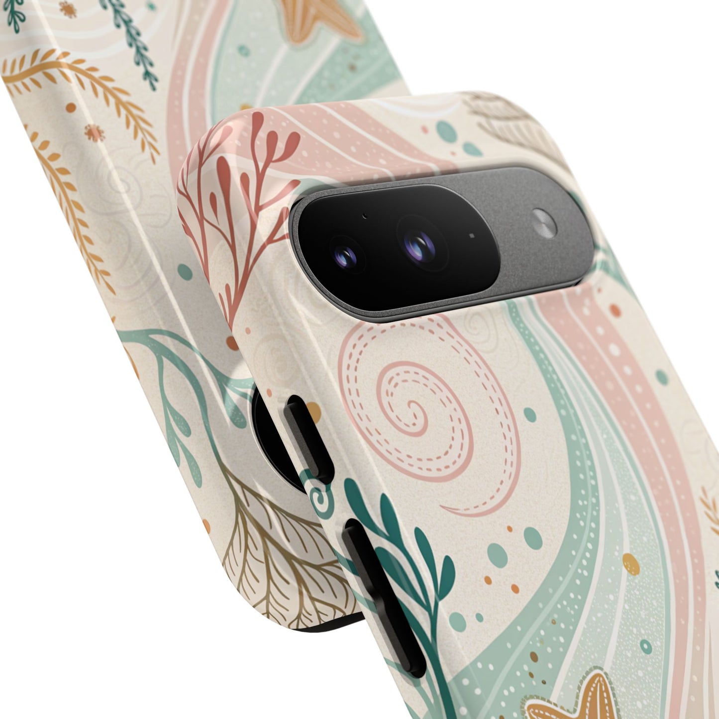 Pink Ocean Boho Doodle Tough Phone Case