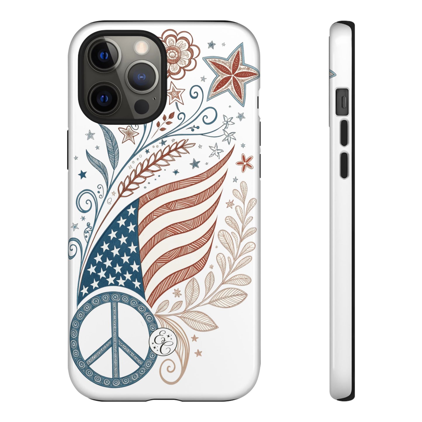 Boho American Flag Tough Phone Case