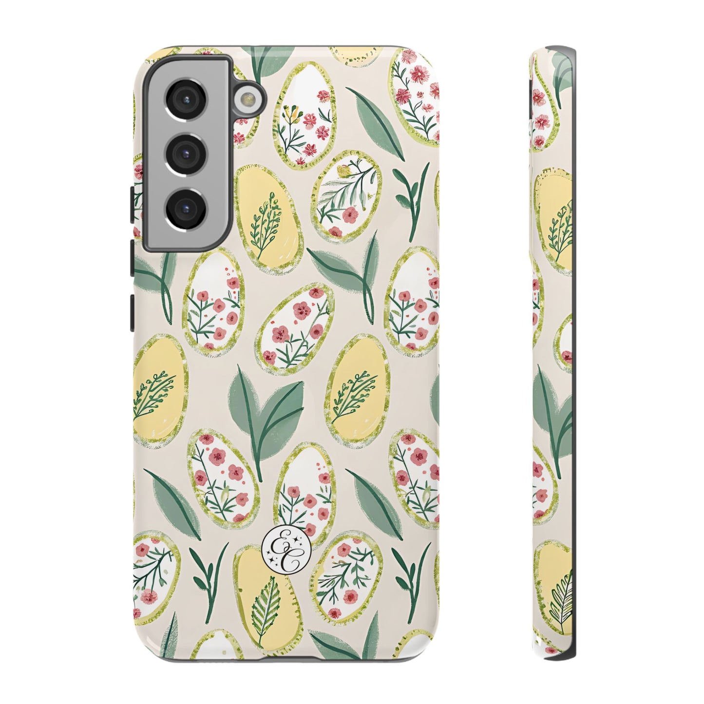 Floral Easter Egg Pattern Tough Phone Case